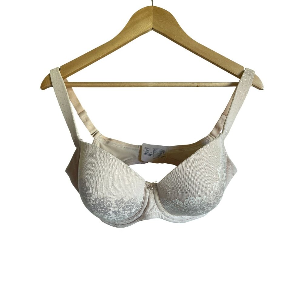 Soma 34G Stunning Support Full Coverage Underwire Tan Nude Bra Lace Trim